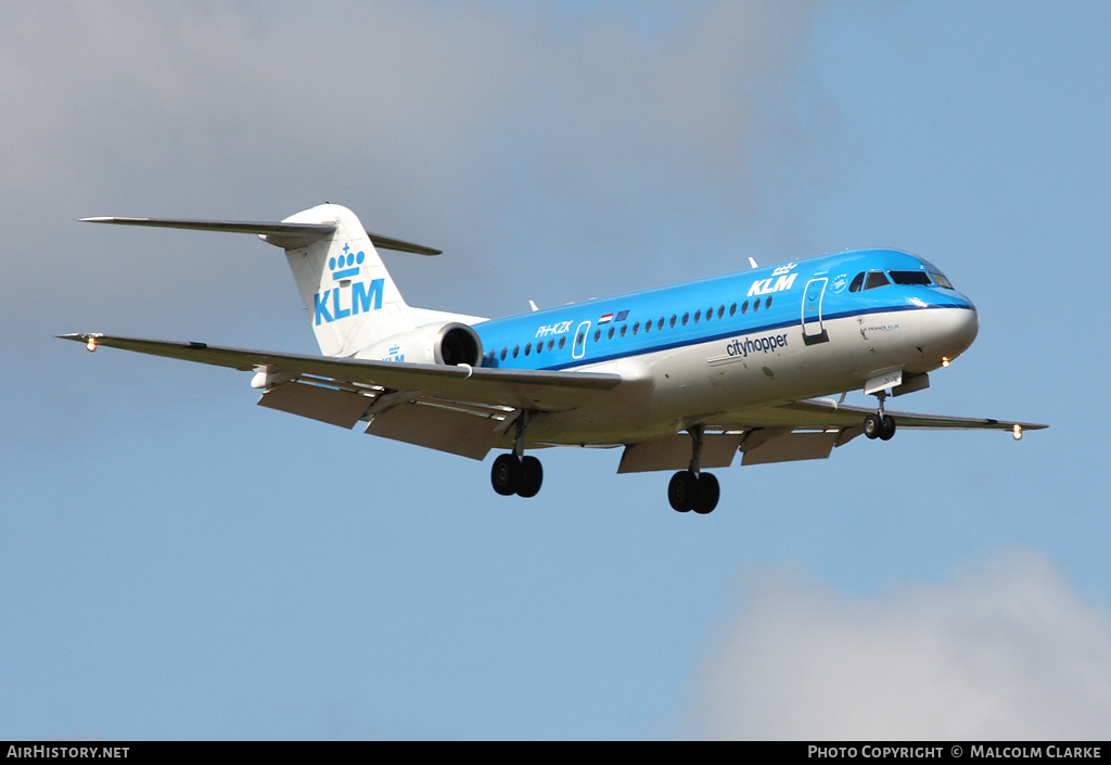 Aircraft Photo of PH-KZK | Fokker 70 (F28-0070) | KLM Cityhopper | AirHistory.net #101888