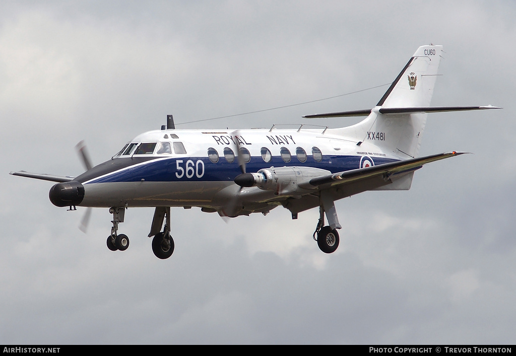 Aircraft Photo of XX481 | Scottish Aviation HP-137 Jetstream T2 | UK - Navy | AirHistory.net #101895