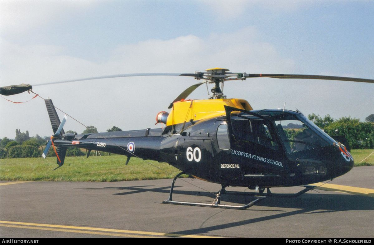 Aircraft Photo of ZJ260 | Eurocopter AS-350BB Squirrel HT1 | UK - Air Force | AirHistory.net #101997
