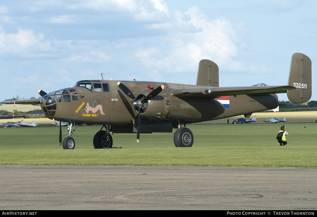 Aircraft Photo of N320SQ / N5-149 | North American B-25N Mitchell | Netherlands East Indies - Air Force | AirHistory.net #102035