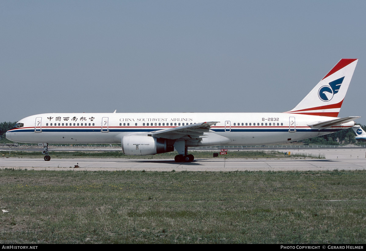 Aircraft Photo of B-2832 | Boeing 757-2Z0 | China Southwest Airlines | AirHistory.net #102222