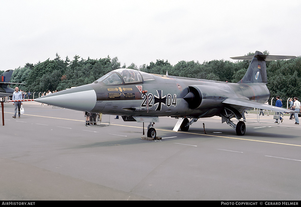 Aircraft Photo of 2204 | Lockheed F-104G Starfighter | Germany - Air Force | AirHistory.net #102230