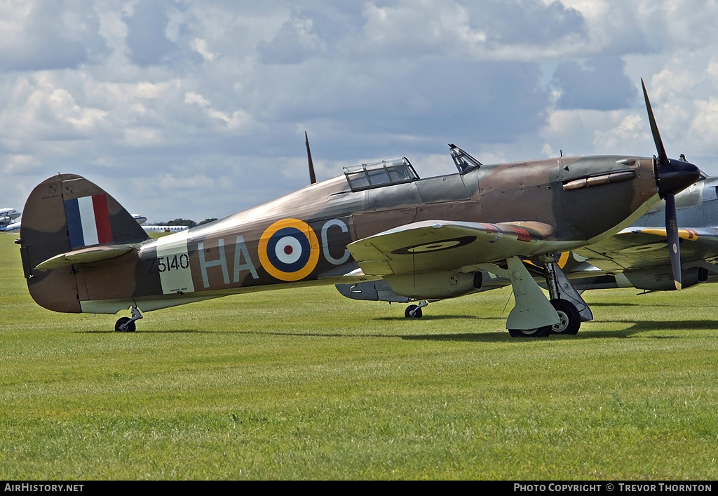 Aircraft Photo of G-HURI / Z5140 | Hawker Hurricane Mk12A | UK - Air Force | AirHistory.net #102238