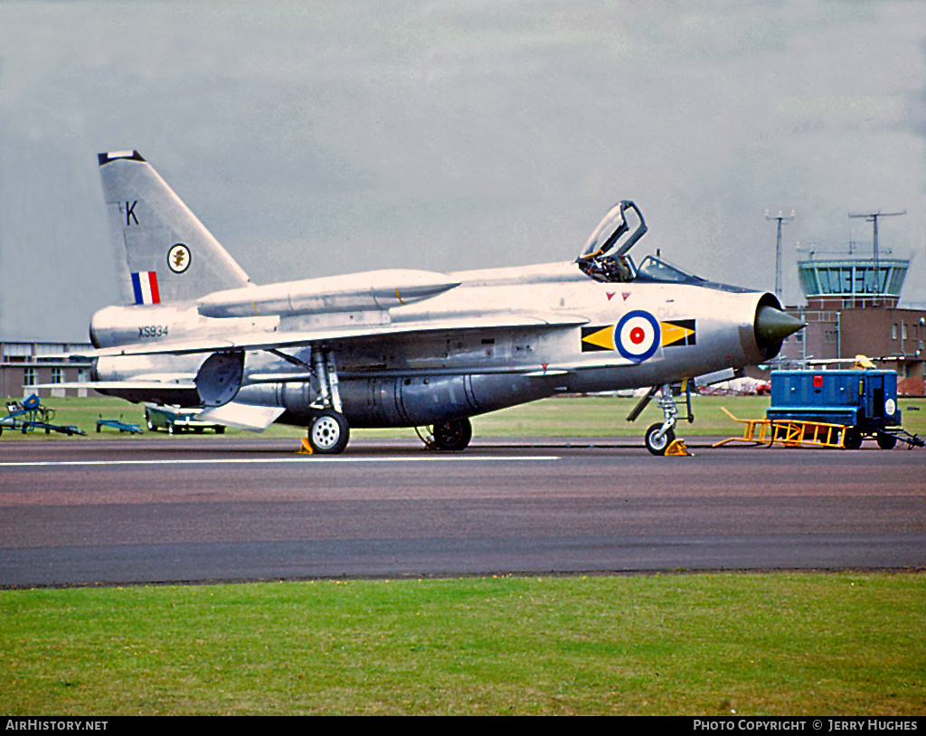 Aircraft Photo of XS934 | English Electric Lightning F6 | UK - Air Force | AirHistory.net #102261