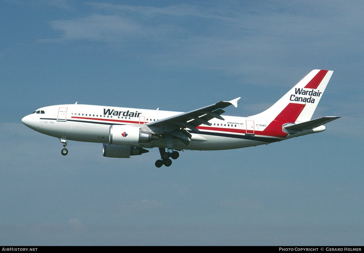 Aircraft Photo of C-GDWD | Airbus A310-304 | Wardair Canada | AirHistory.net #102460