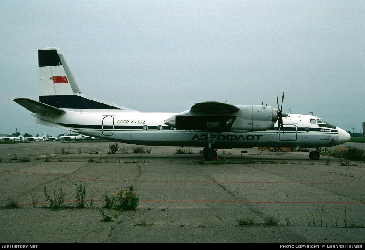 Aircraft Photo of CCCP-47362 | Antonov An-24RV | Aeroflot | AirHistory.net #102536