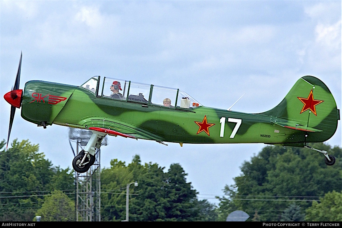 Aircraft Photo of N52DD / 17 white | Yakovlev Yak-52TW | Soviet Union - Air Force | AirHistory.net #102633