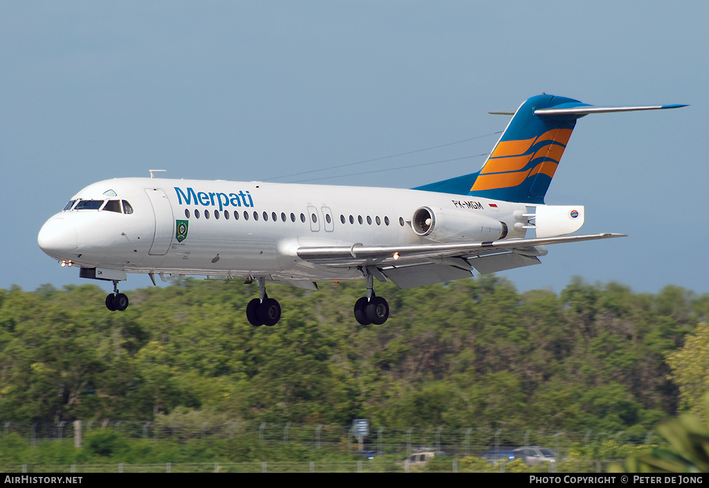 Aircraft Photo of PK-MGM | Fokker F28-4000 Fellowship | Merpati Nusantara Airlines | AirHistory.net #102665