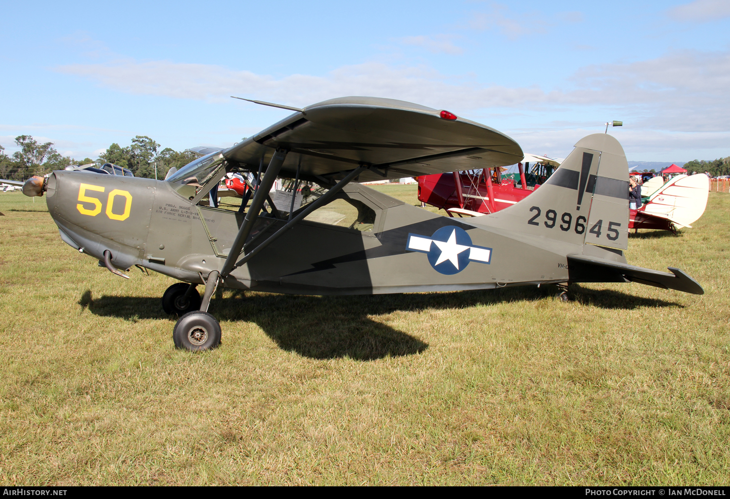 Aircraft Photo of VH-CRO / 299645 | Stinson L-5B Sentinel | USA - Air Force | AirHistory.net #102721