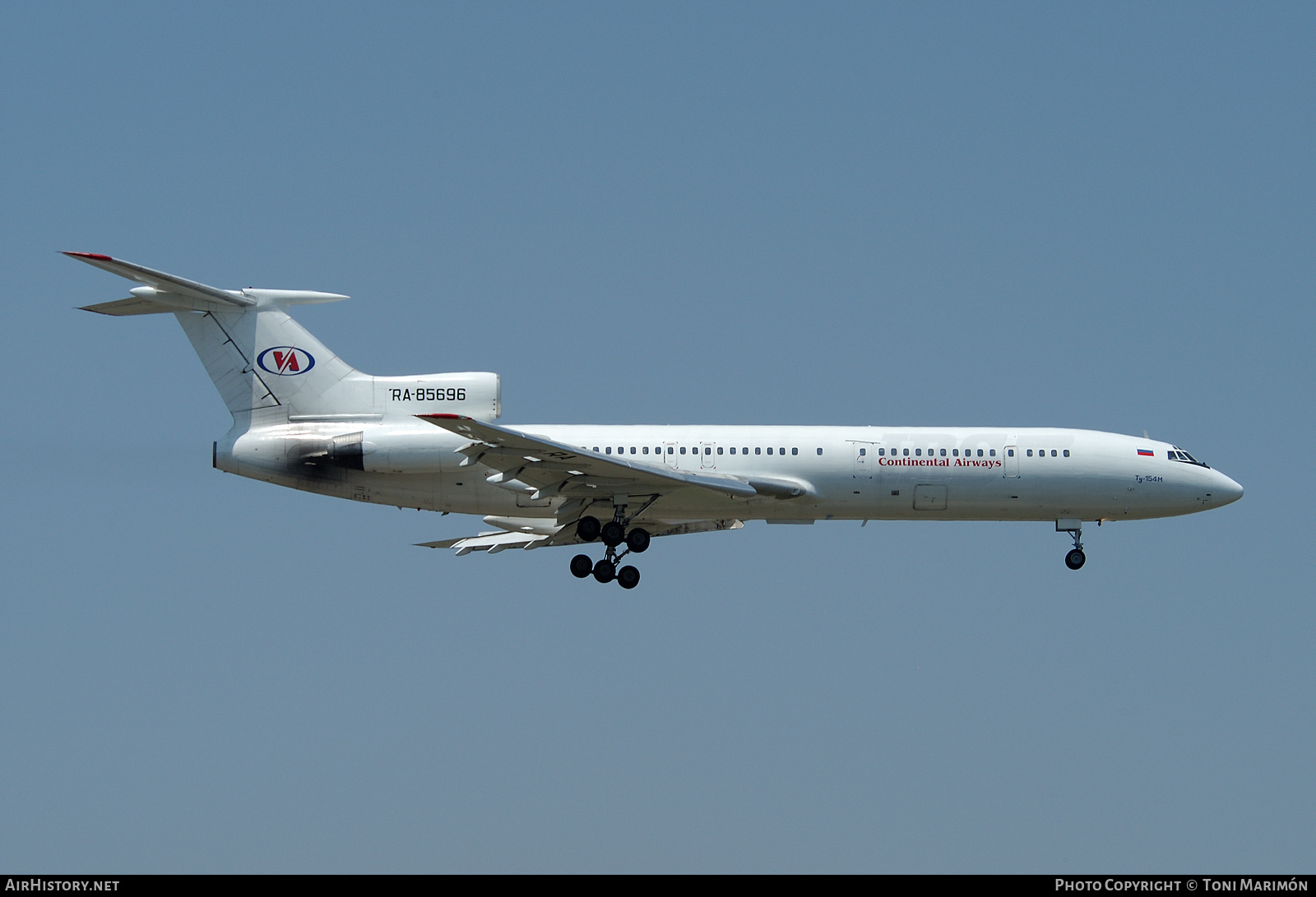 Aircraft Photo of RA-85696 | Tupolev Tu-154M | Continental Airways | AirHistory.net #102732
