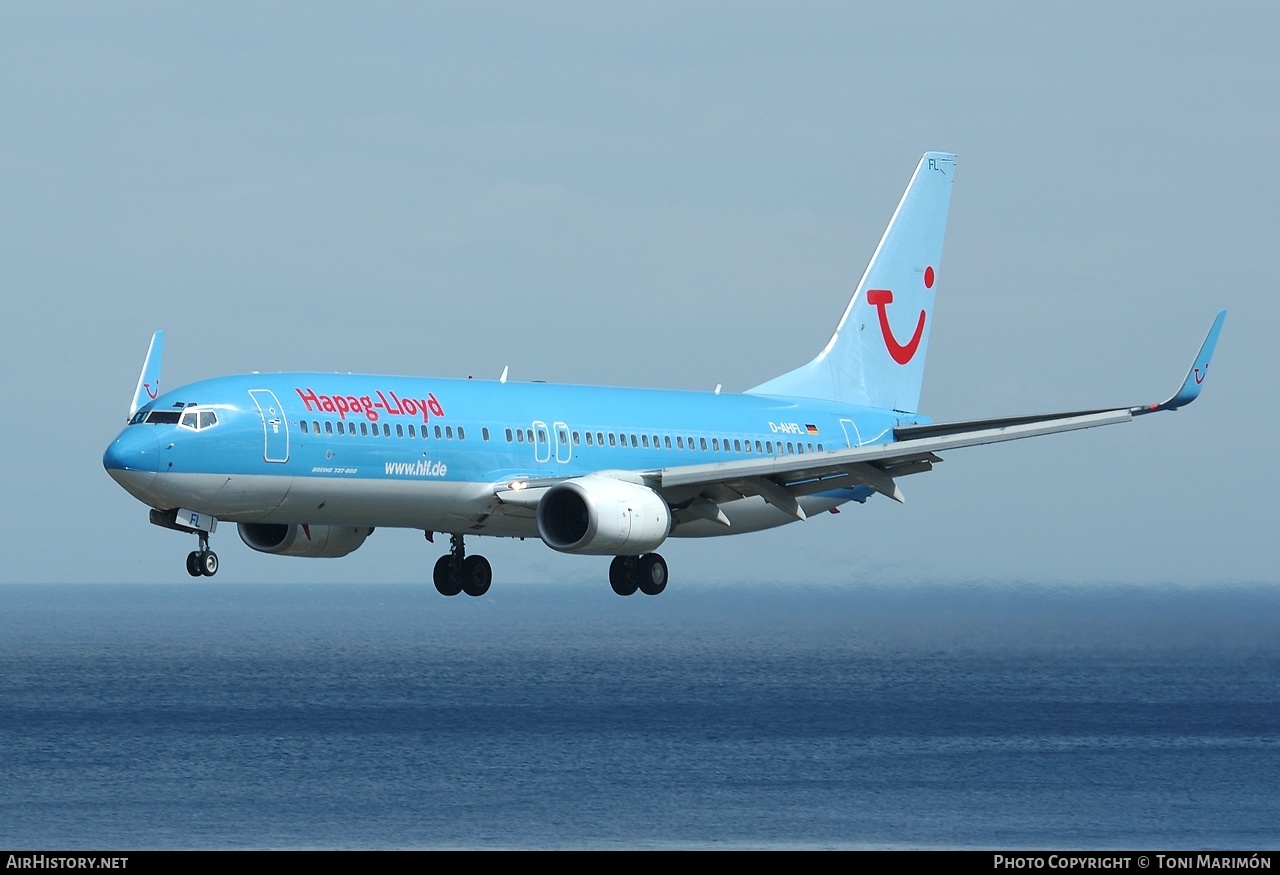 Aircraft Photo of D-AHFL | Boeing 737-8K5 | Hapag-Lloyd | AirHistory.net #102738