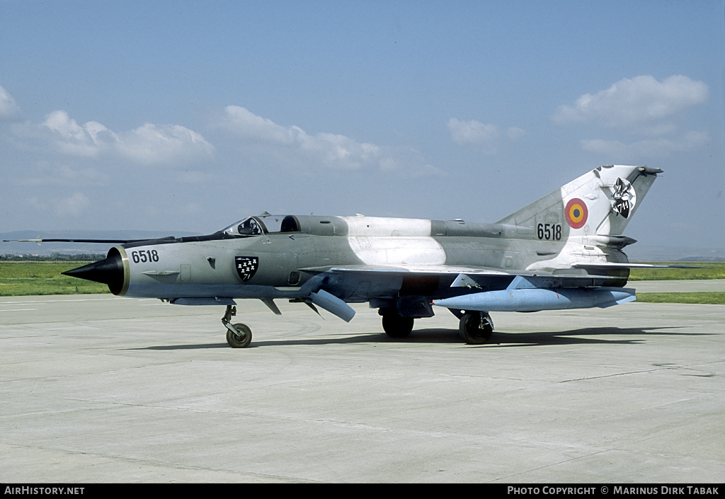 Aircraft Photo of 6518 | Mikoyan-Gurevich MiG-21MF-75 Lancer C | Romania - Air Force | AirHistory.net #102812