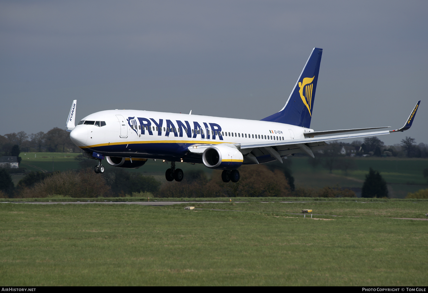 Aircraft Photo of EI-EFM | Boeing 737-8AS | Ryanair | AirHistory.net #102930