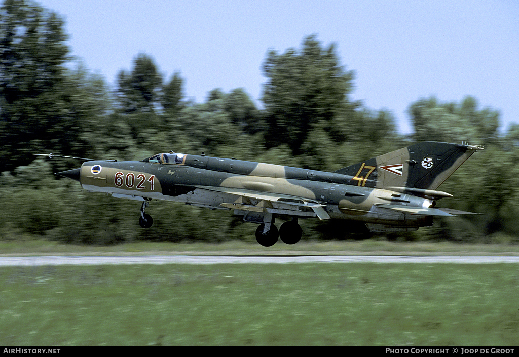 Aircraft Photo of 6021 | Mikoyan-Gurevich MiG-21bis | Hungary - Air Force | AirHistory.net #102944