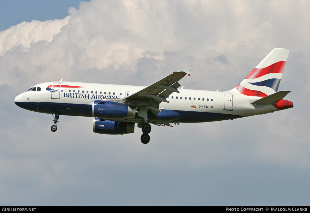 Aircraft Photo of G-EUPU | Airbus A319-131 | British Airways | AirHistory.net #103071