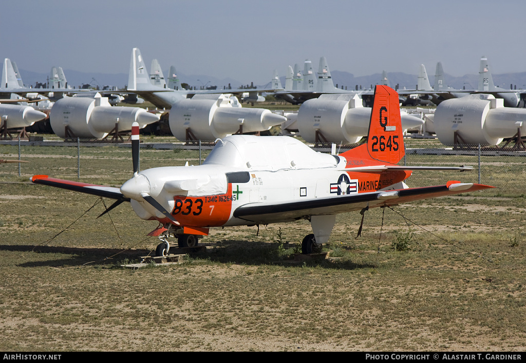 Aircraft Photo of 162645 | Beech T-34C Turbo Mentor (45) | USA - Marines | AirHistory.net #103127