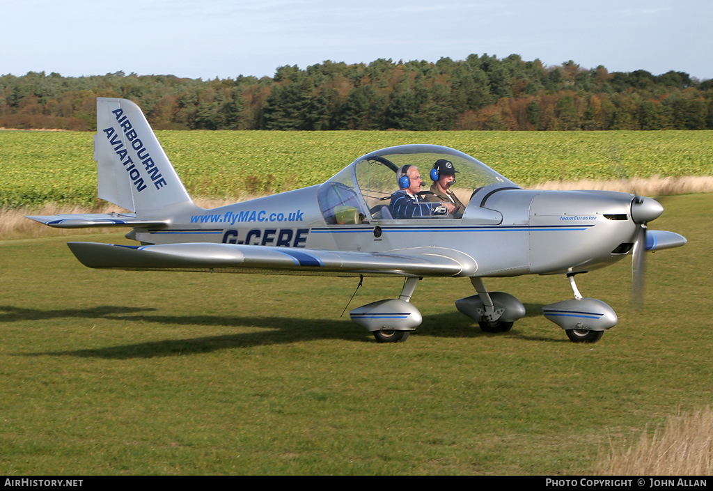 Aircraft Photo of G-CERE | Cosmik EV-97 TeamEurostar UK | AirBourne Aviation | AirHistory.net #103133
