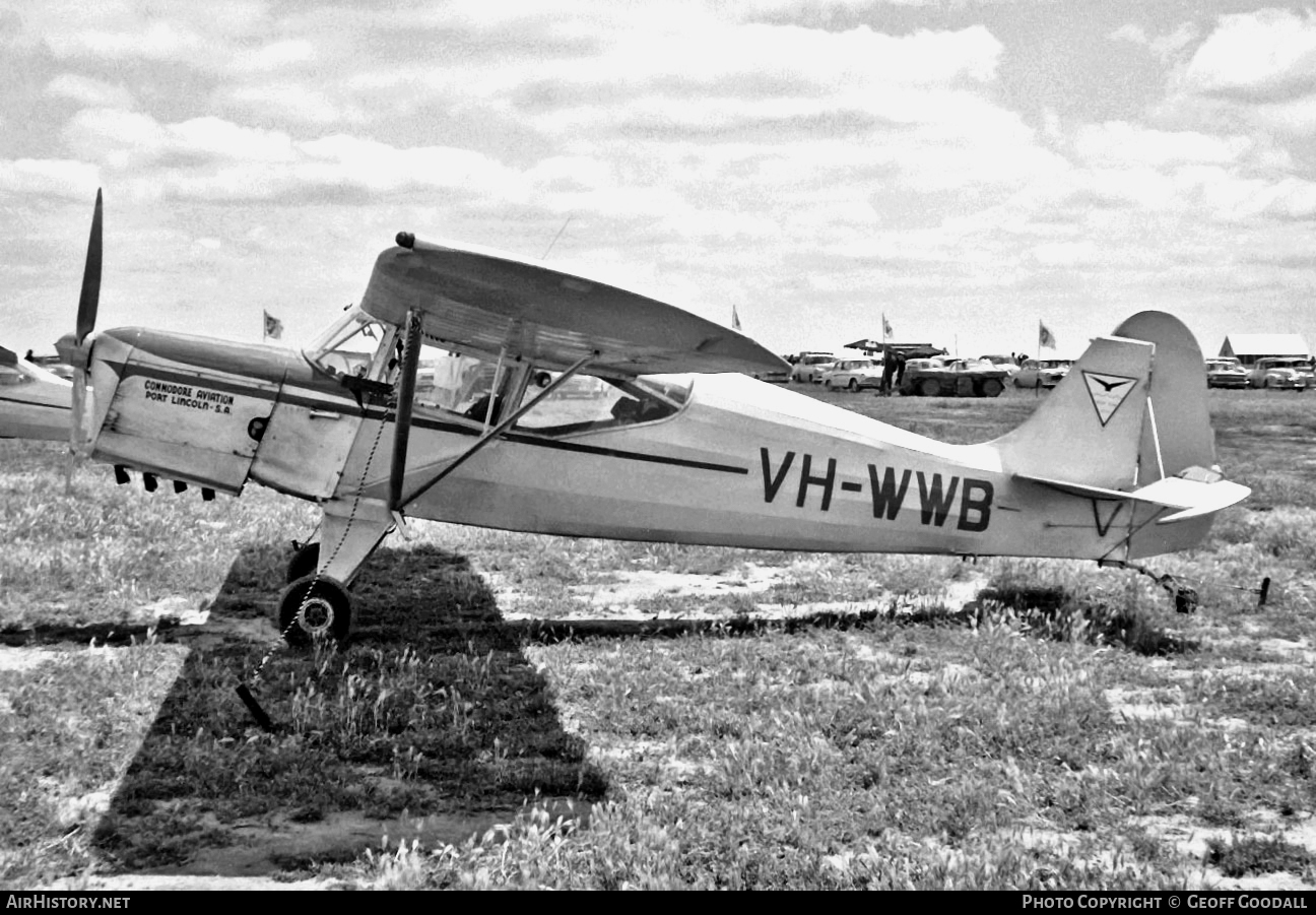 Aircraft Photo of VH-WWB | Auster J-5G Cirrus Autocar | Commodore Aviation | AirHistory.net #103142