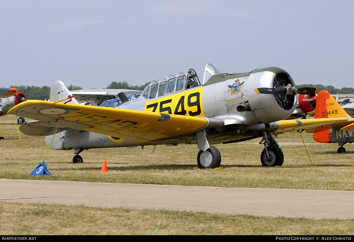 Aircraft Photo of N95WM | North American AT-6D Texan | UK - Air Force | AirHistory.net #103199