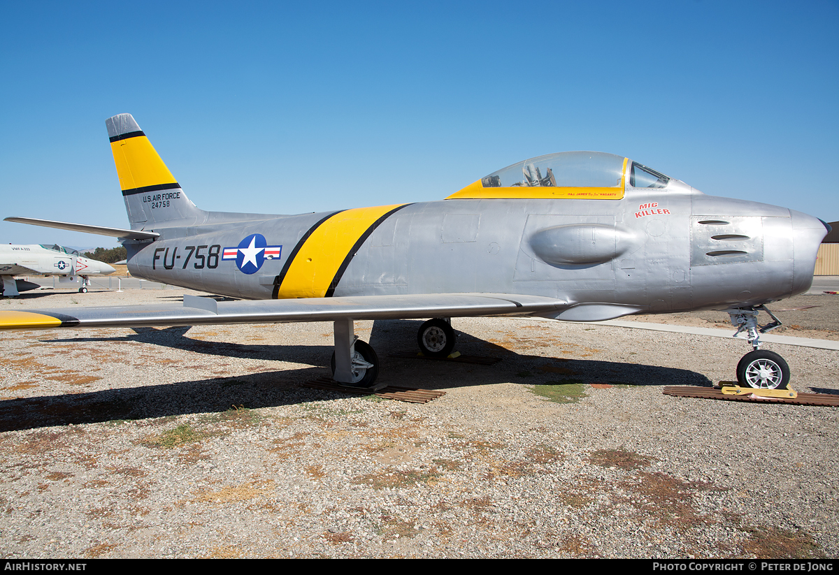 Aircraft Photo of 52-4758 / 24758 | North American RF-86F Sabre | USA - Air Force | AirHistory.net #103372
