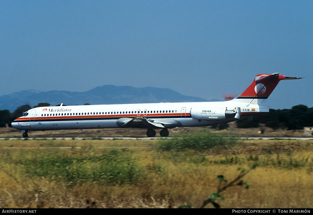 Aircraft Photo of EC-EKM | McDonnell Douglas MD-83 (DC-9-83) | Meridiana | AirHistory.net #103433