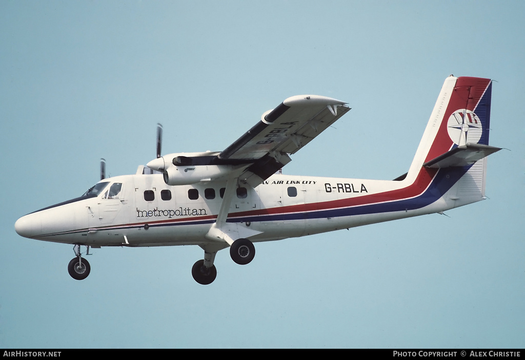 Aircraft Photo of G-RBLA | De Havilland Canada DHC-6-310 Twin Otter | Dan-Air Link City | AirHistory.net #103480