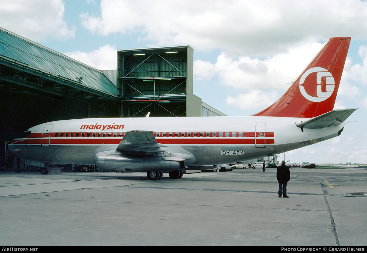 Aircraft Photo of OY-APK | Boeing 737-2L9/Adv | Malaysian Airline System - MAS | AirHistory.net #103498