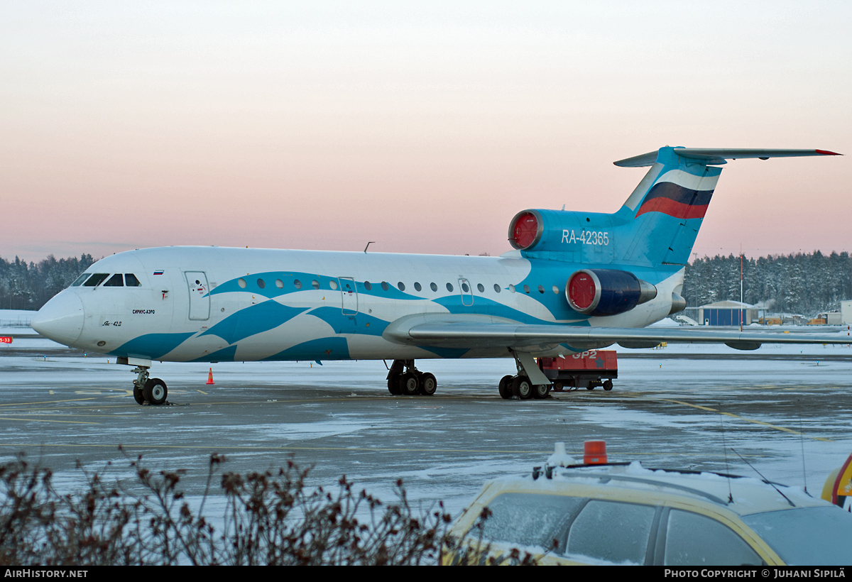 Aircraft Photo of RA-42365 | Yakovlev Yak-42D | Sirius-Aero | AirHistory.net #103660