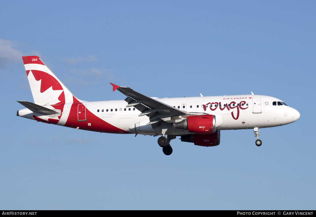 Aircraft Photo of C-GBIN | Airbus A319-114 | Air Canada Rouge | AirHistory.net #103689