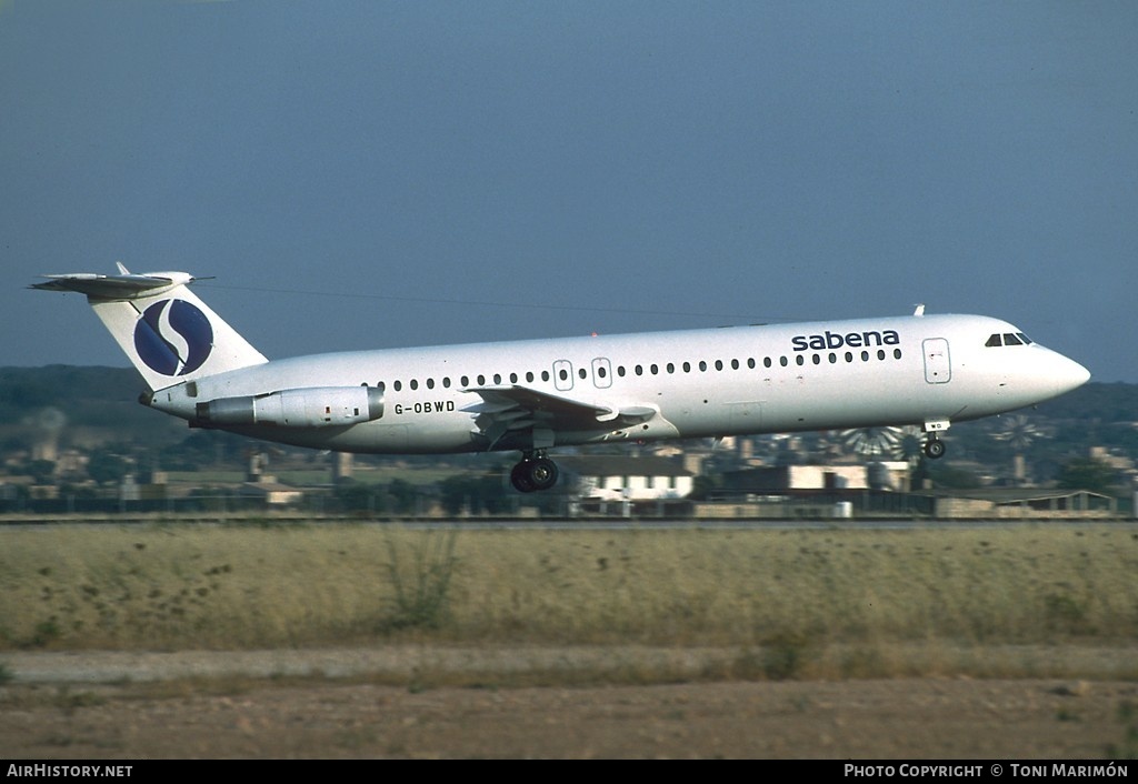 Aircraft Photo of G-OBWD | BAC 111-518FG One-Eleven | Sabena | AirHistory.net #103751