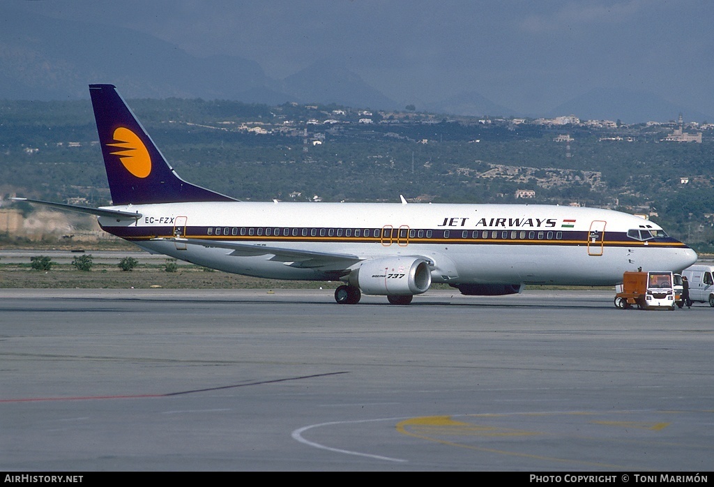 Aircraft Photo of EC-FZX | Boeing 737-4Y0 | Jet Airways | AirHistory.net #103754