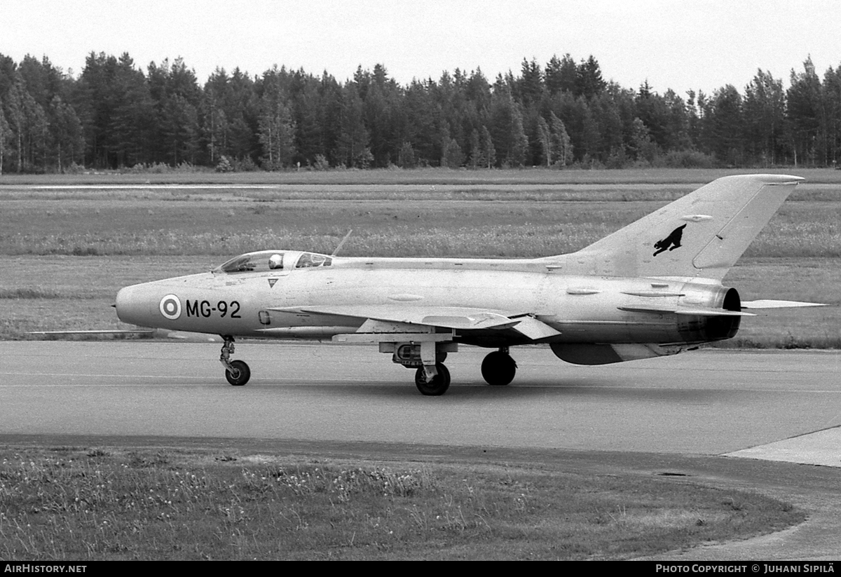Aircraft Photo of MG-92 | Mikoyan-Gurevich MiG-21F-13 | Finland - Air Force | AirHistory.net #103773