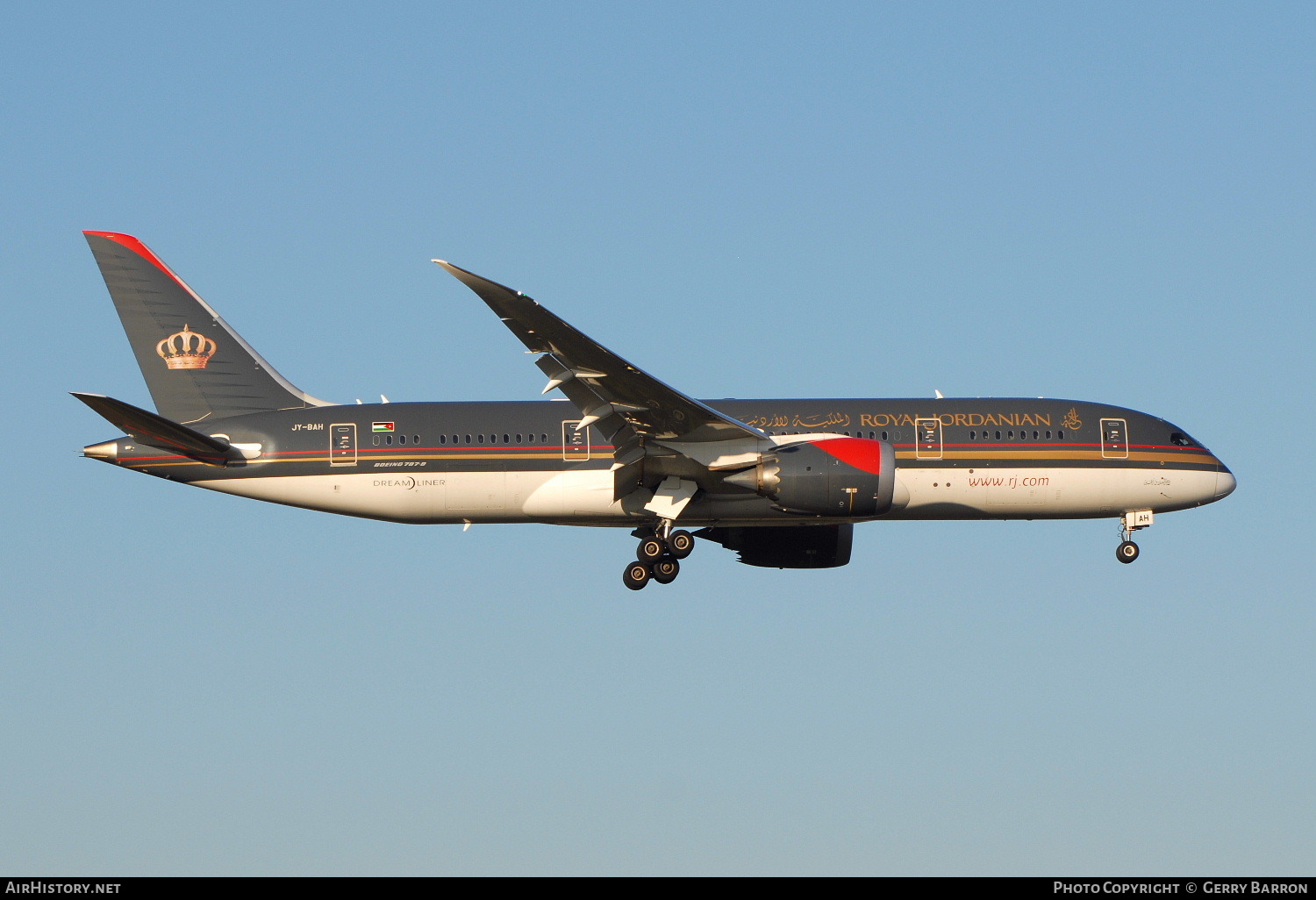 Aircraft Photo of JY-BAH | Boeing 787-8 Dreamliner | Royal Jordanian Airlines | AirHistory.net #103841