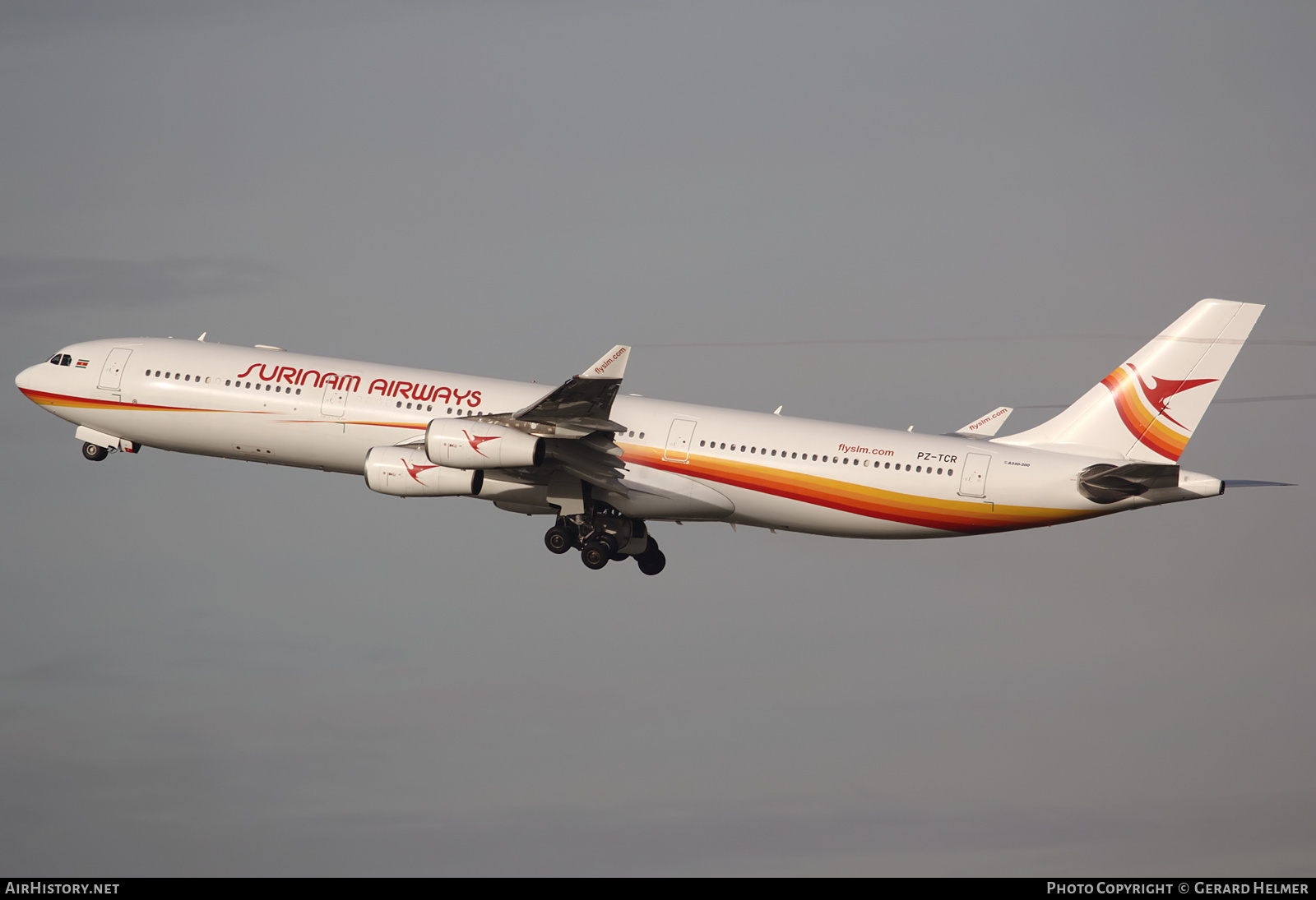 Aircraft Photo of PZ-TCR | Airbus A340-313X | Surinam Airways | AirHistory.net #103844