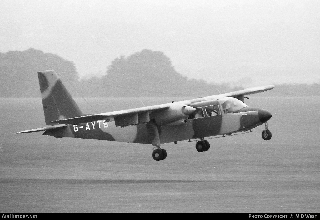 Aircraft Photo of G-AYTS | Britten-Norman BN-2A-7 Islander | AirHistory.net #103991