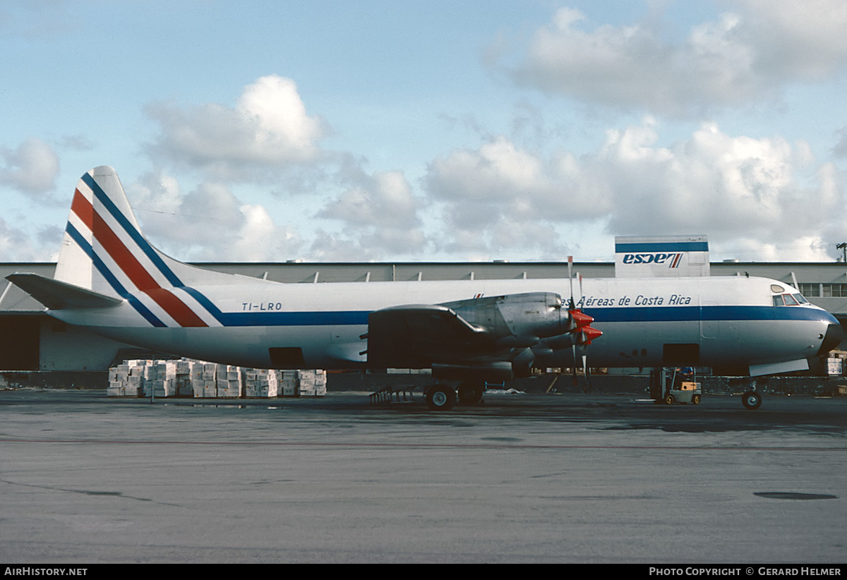 Aircraft Photo of TI-LRO | Lockheed L-188C(F) Electra | LACSA - Líneas Aéreas de Costa Rica | AirHistory.net #104081