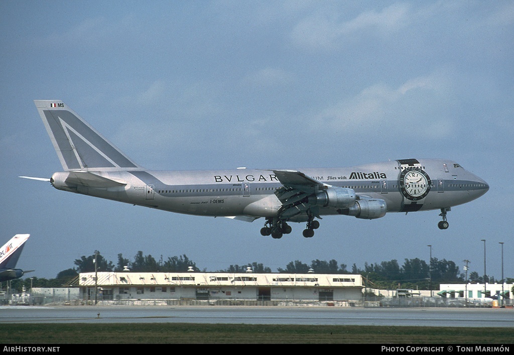 Aircraft Photo of I-DEMS | Boeing 747-243B | Alitalia