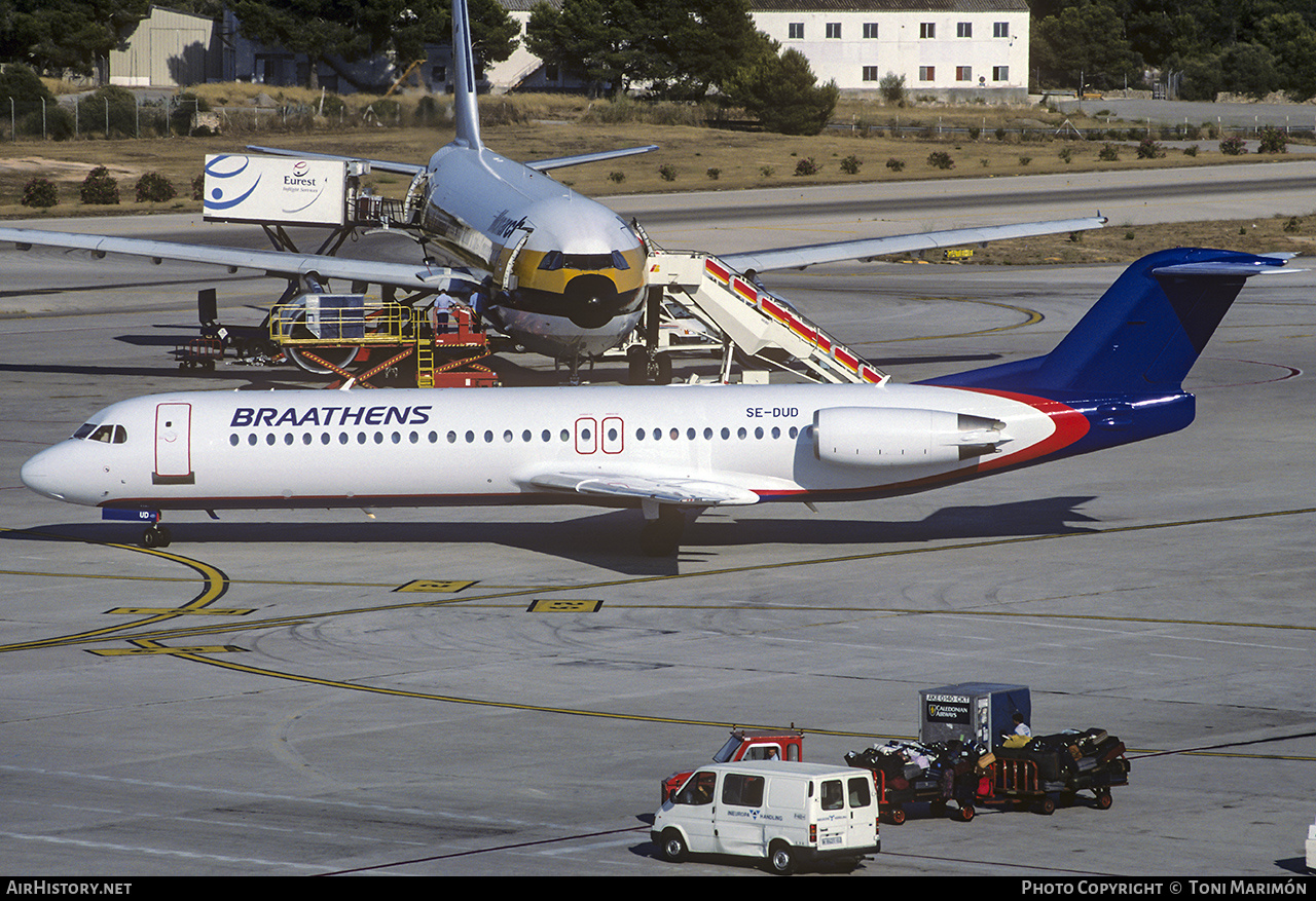 Aircraft Photo of SE-DUD | Fokker 100 (F28-0100) | Braathens | AirHistory.net #104380