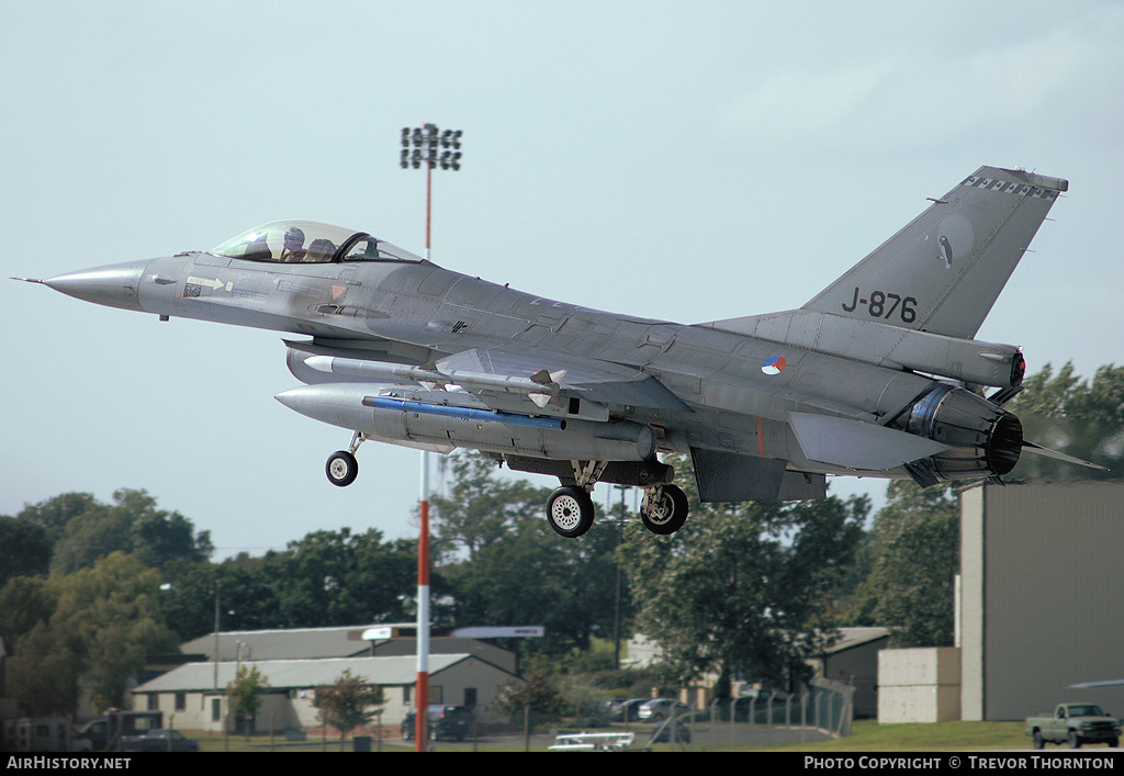 Aircraft Photo of J-876 | General Dynamics F-16AM Fighting Falcon | Netherlands - Air Force | AirHistory.net #104436