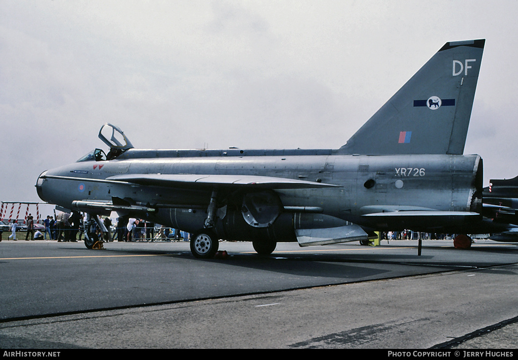Aircraft Photo of XR726 | English Electric Lightning F6 | UK - Air Force | AirHistory.net #104466