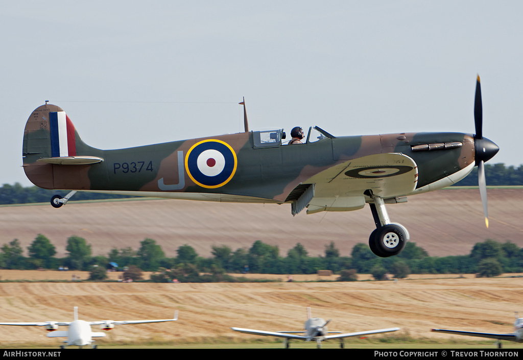 Aircraft Photo of G-MKIA / P9374 | Supermarine 300 Spitfire Mk1A | UK - Air Force | AirHistory.net #104473