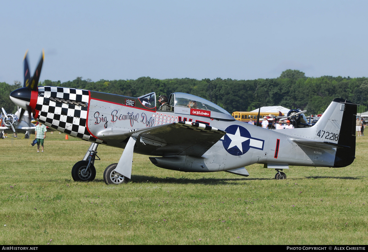 Aircraft Photo of N351BD / NL351BD / 472218 | North American P-51D Mustang | USA - Air Force | AirHistory.net #104518