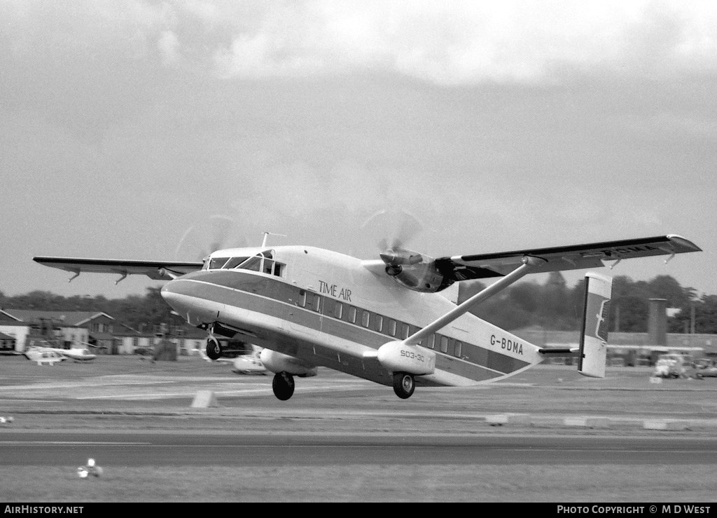 Aircraft Photo of G-BDMA | Short 330-100 | Time Air | AirHistory.net #104820
