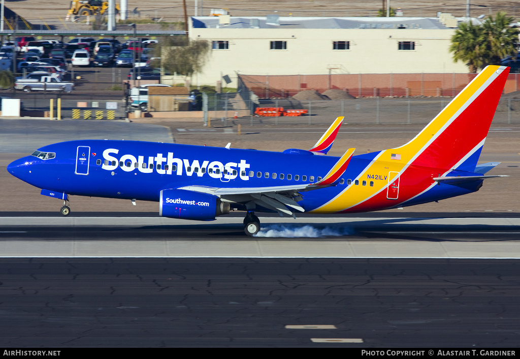 Aircraft Photo of N421LV | Boeing 737-7H4 | Southwest Airlines | AirHistory.net #104908
