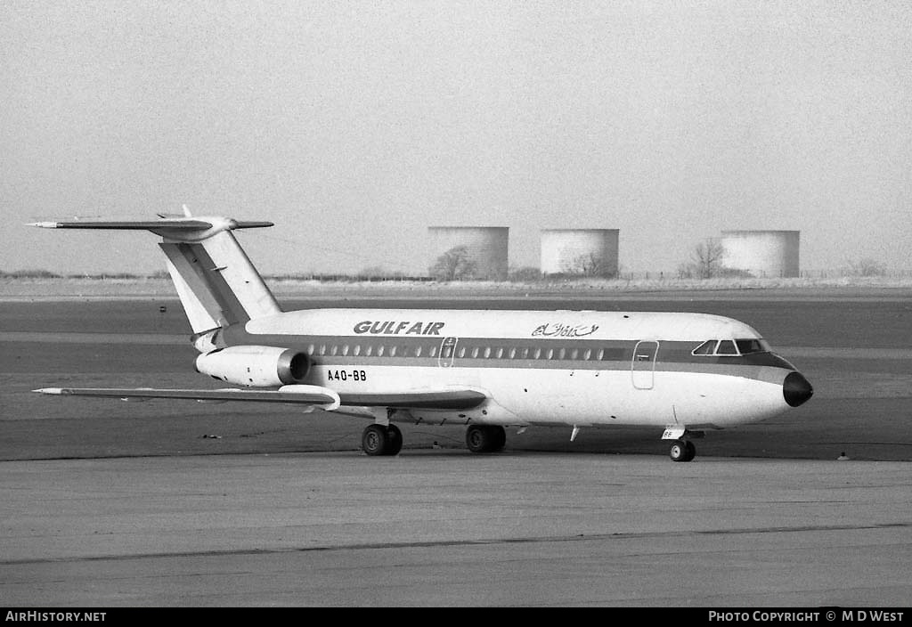 Aircraft Photo of A4O-BB | BAC 111-409AY One-Eleven | Gulf Air | AirHistory.net #104910