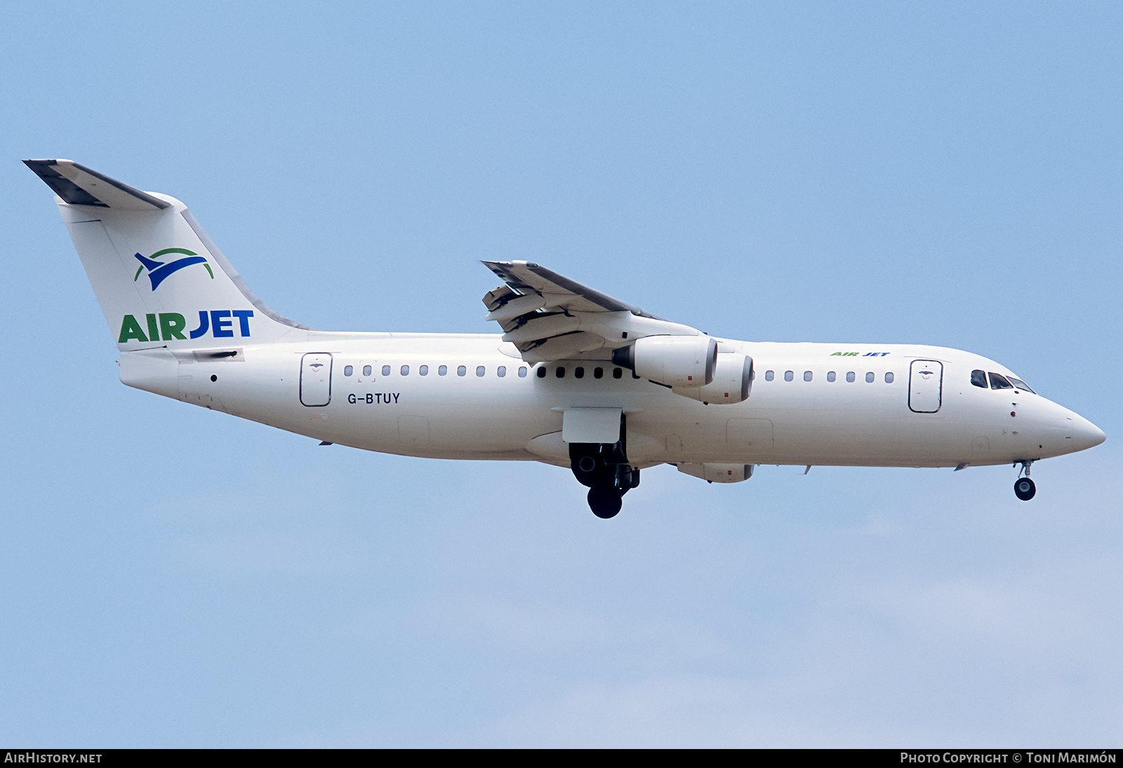 Aircraft Photo of G-BTUY | British Aerospace BAe-146-300 | Air Jet | AirHistory.net #105005