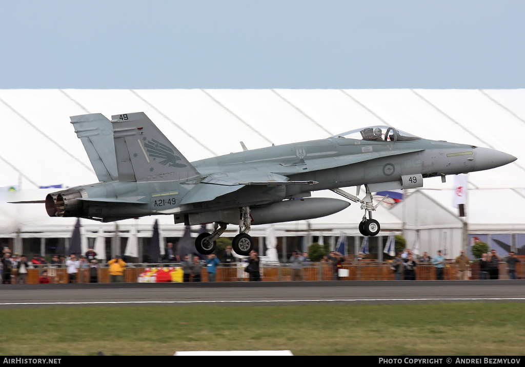 Aircraft Photo of A21-49 | McDonnell Douglas F/A-18A Hornet | Australia - Air Force | AirHistory.net #105026