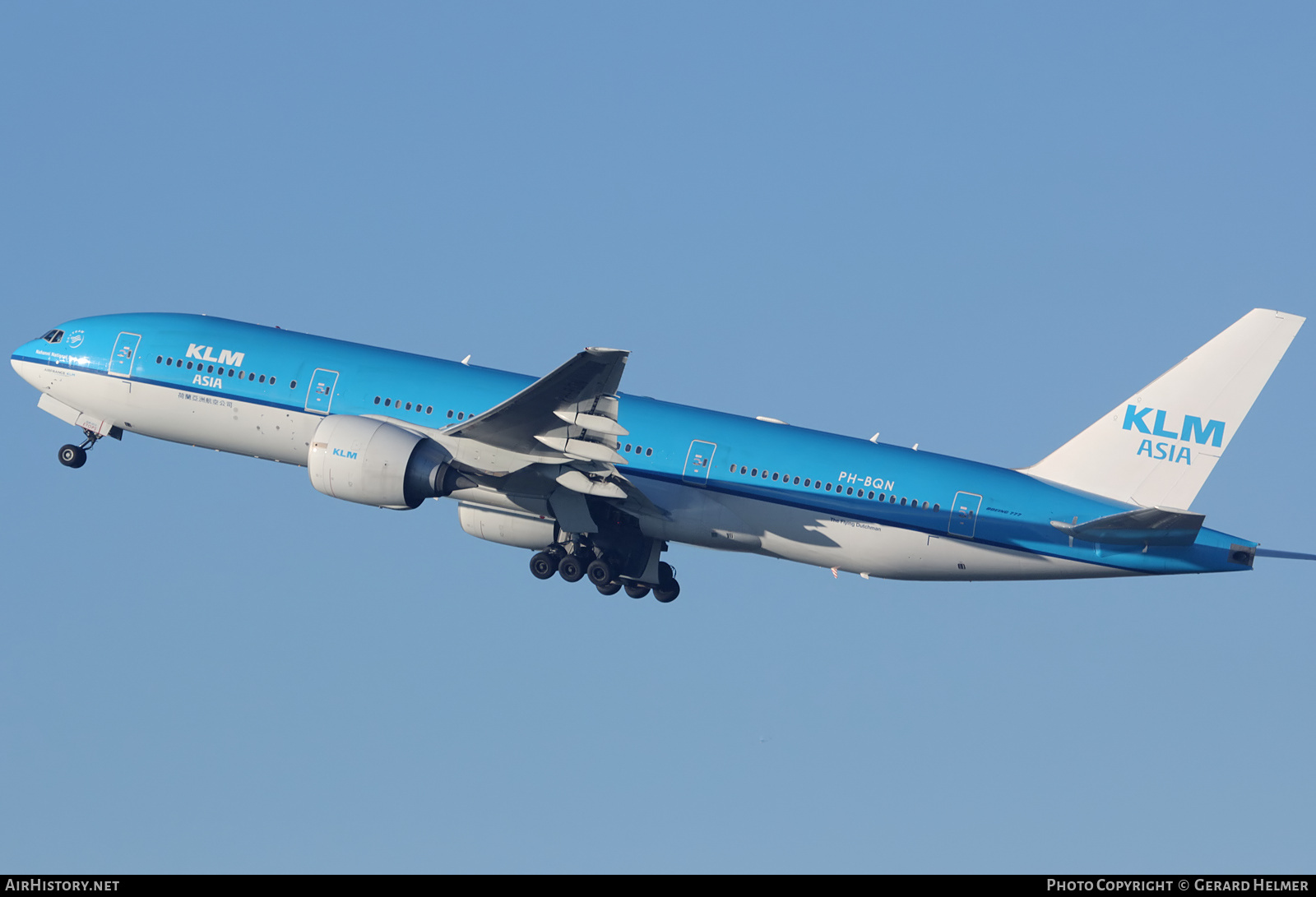 Aircraft Photo of PH-BQN | Boeing 777-206/ER | KLM Asia | AirHistory.net #105141