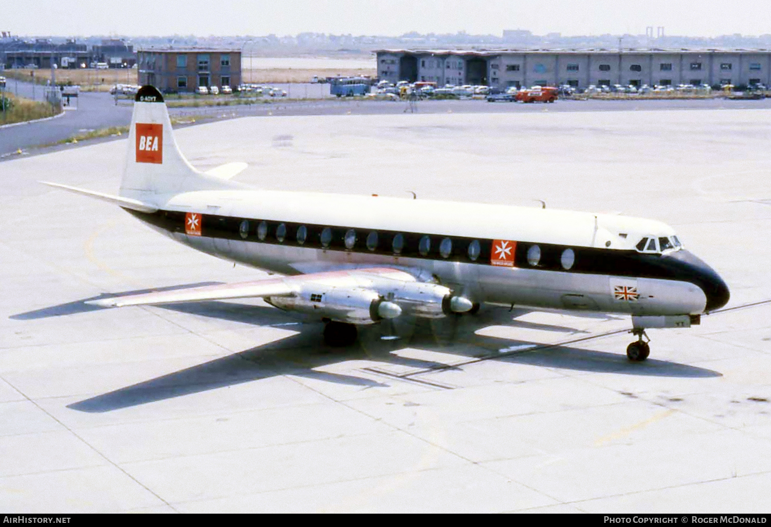 Aircraft Photo of G-AOYT | Vickers 806 Viscount | The Malta Airlines | AirHistory.net #105163