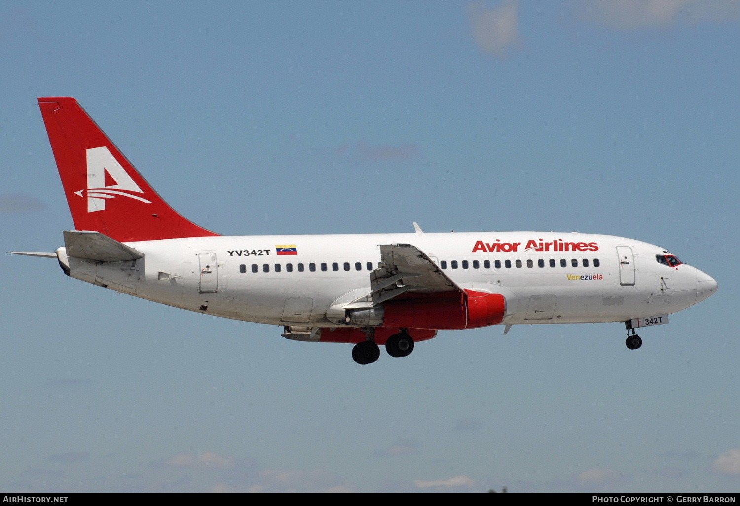 Aircraft Photo of YV342T | Boeing 737-232/Adv | Avior Airlines | AirHistory.net #105388